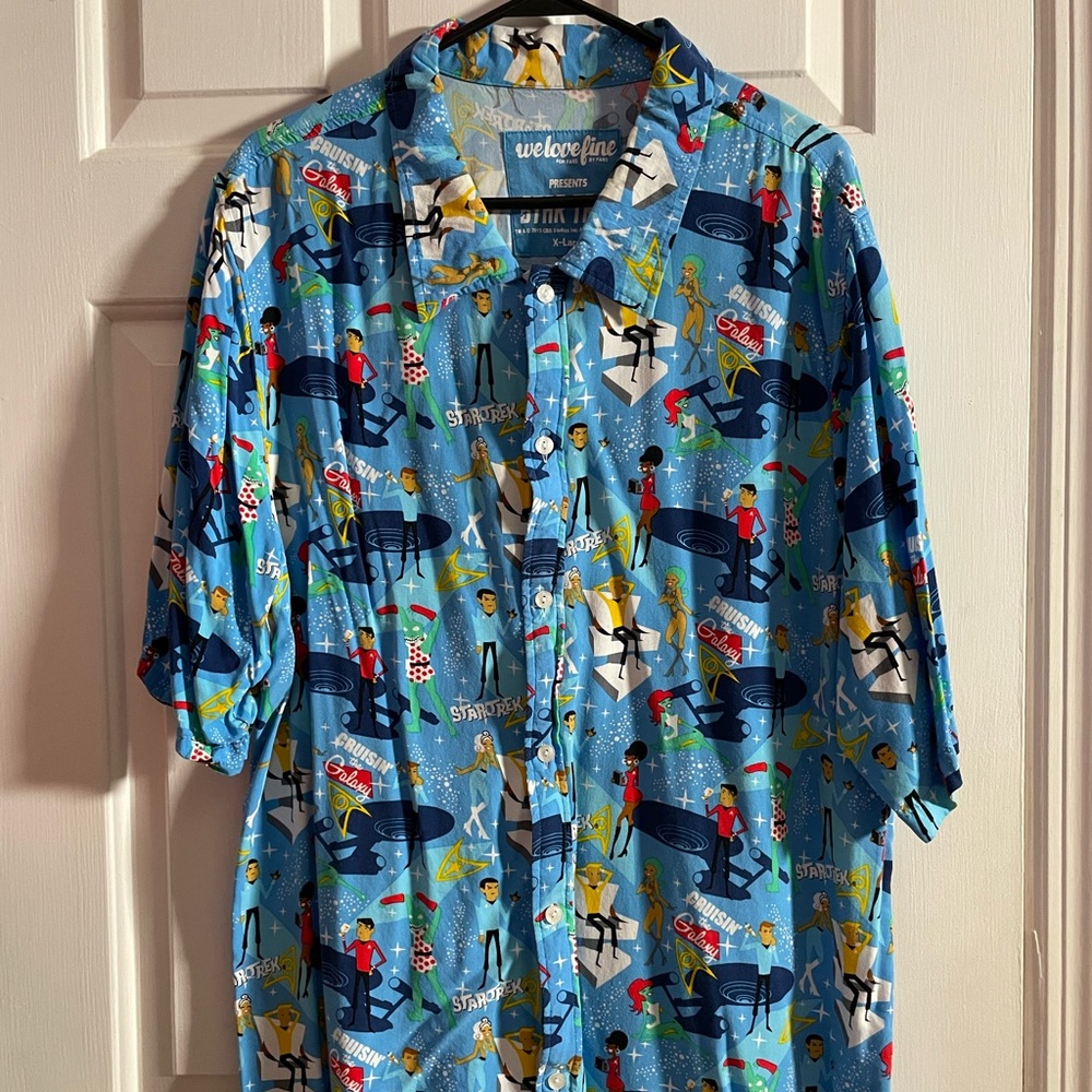 Men's X Large (XL) Star Trek Original We Love Fine button down shirt.